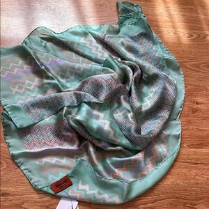 Missoni Pastel Zigzag Silk Scarf